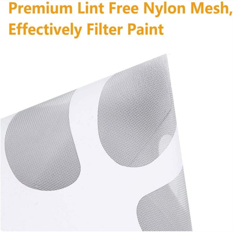EYAKEG 50 Pack of Paint Strainers, Paint Filter Strainer Paper Cone - 190 Micron Ultra-Flow Blue Fine Mesh for Automotive Paint Spray Guns, Resin, Whitee - Image 2